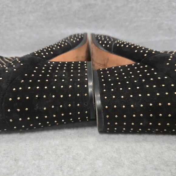 Rebecca Minkoff Blake Suede Studded Heeled Booties Size 10 - Picture 9 of 11